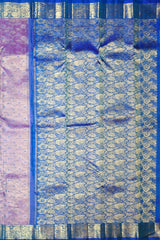 Dual Tone Purple Tissue Jacquard Kanchipuram Silk Saree with Floral Meenakari Weave – A Royal Canvas of Artistry