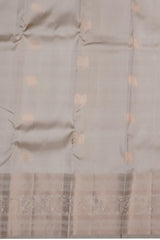 Light Beige Bhutta Kanchipuram Silk Saree with Copper Zari Highlights