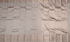 Light Beige Bhutta Kanchipuram Silk Saree with Copper Zari Highlights