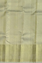 Elegant Beige Self-Jaquard Kanchipuram Silk Saree