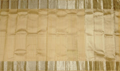 Sandalwood-Colored Vertical Bhutta Kanchipuram Silk Saree