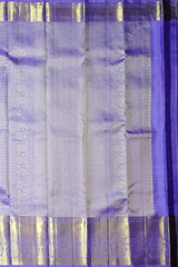 Lavender Floral Jaquard Kanchipuram Silk Saree