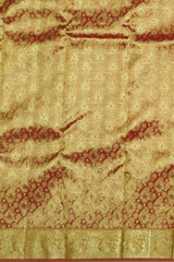 Red Tissue Kanchipuram Silk Saree with Mango Motif