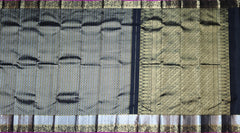 Black Kanchi Pure Silk Saree with Silver and Gold Jacquard – A Timeless Symphony of Elegance