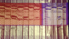 Deep Maroon Mango Jaquard Kanchipuram Silk Saree with Zari Border