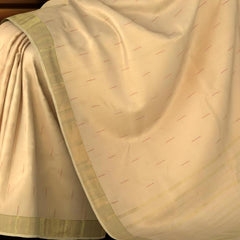 Threadwork Treasures in Off White Pure Silk Saree