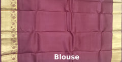 Sea Green Kanchipuram Silk Saree with Coffee Brown Border and Bhutta Design