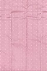 Baby Pink Borderless Kanchipuram Silk Saree with Bhutta and Line Pattern