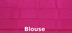 Baby Pink Borderless Kanchipuram Silk Saree with Bhutta and Line Pattern
