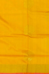 Golden Yellow Kanchipuram Silk Saree with Elegant Self Bhutta - A Ray of Sunshine