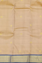 Sandal Colour Kanchipuram Silk Saree with Small Zari Bhutta - Serene Sophistication