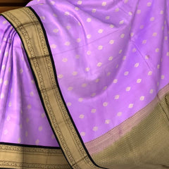 Lavender Kanchipuram Silk Saree with Exquisite Bhuttas - Mystical Elegance
