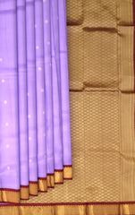 Lavender Kanchipuram Silk Saree with Delicate Small Bhuttas - Subtle Charm