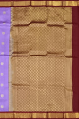 Lavender Kanchipuram Silk Saree with Delicate Small Bhuttas - Subtle Charm