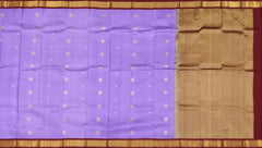 Lavender Kanchipuram Silk Saree with Delicate Small Bhuttas - Subtle Charm