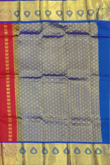 Vibrant Orange Kanchipuram Silk Saree with Gandaberunda & Bhutta Motifs - Mythical Grandeur