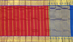 Vibrant Orange Kanchipuram Silk Saree with Gandaberunda & Bhutta Motifs - Mythical Grandeur