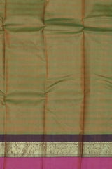 Forest Green Kanchipuram Silk Saree with Multi-Color Accents - A Tapestry of Hues