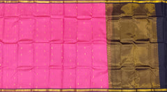 Lotus Pink Kanchipuram Silk Saree with Elegant Bhuttas - Graceful Bloom