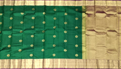 Dark Green & Purple Chakram Butta Kanchipuram Silk Saree