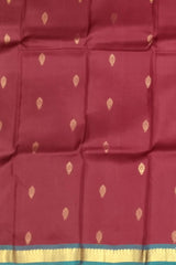 Maroon & Sea Green Butta Kanchipuram Silk Saree