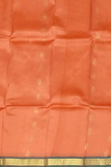 Peach & Light Blue Small Butta Kanchipuram Silk Saree