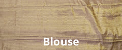 Beige Self Brocade Kanchipuram Silk Saree