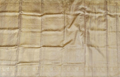 Beige Self Brocade Kanchipuram Silk Saree