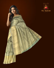 Light Green Self Jacquard Kanchipuram Silk Saree