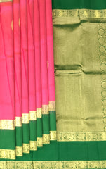 Peach & Pink Butta Kanchipuram Silk Saree