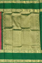 Peach & Pink Butta Kanchipuram Silk Saree
