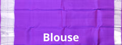 Blue & Purple Silver Zari Butta Kanchipuram Silk Saree