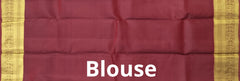 Deep Plum & Maroon Floral Motif Kanchipuram Silk Saree