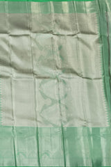 Light Green Self Jacquard Silver Zari Kanchipuram Silk Saree