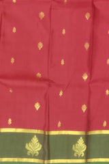 Red & Green Butta Kanchipuram Silk Saree
