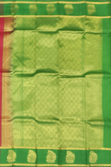 Red & Green Butta Kanchipuram Silk Saree