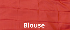 Tomato Red Self Butta Kanchipuram Silk Saree
