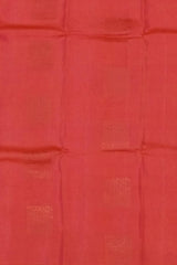 Tomato Red Self Butta Kanchipuram Silk Saree