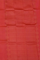 Tomato Red Self Butta Kanchipuram Silk Saree