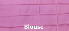 Light Pink Self Square Butta Kanchipuram Silk Saree