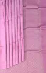 Light Pink Self Square Butta Kanchipuram Silk Saree