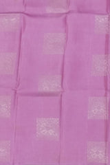Light Pink Self Square Butta Kanchipuram Silk Saree