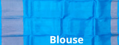 Black & Blue Gold and Silver Zari Butta Kanchipuram Silk Saree