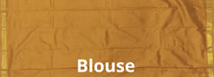 Mustard Yellow Self Plain Kanchipuram Silk Saree
