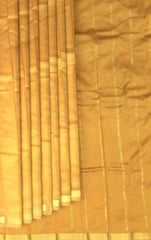 Mustard Yellow Self Plain Kanchipuram Silk Saree
