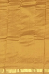 Mustard Yellow Self Plain Kanchipuram Silk Saree