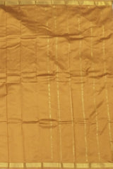 Mustard Yellow Self Plain Kanchipuram Silk Saree