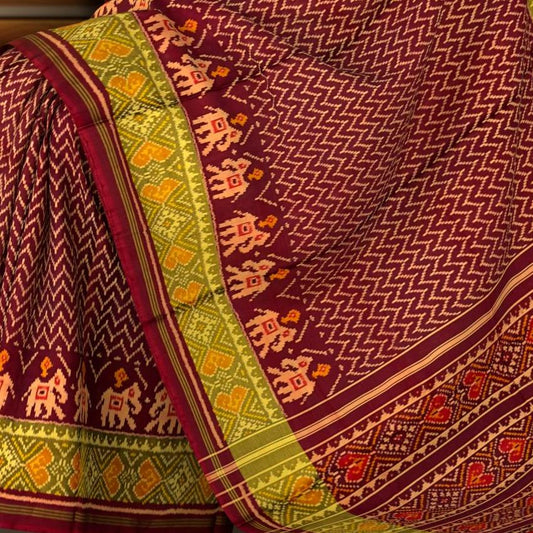 Coffee Maroon Rajkot Patola Saree