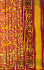 Bleed Red Rajkot Patola Saree