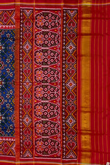 Navy Blue Semi Patan Saree